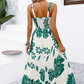 🌺 PROMO LIMITÉE 52% DE RÉDUCTION ! 👗 Robe Imprimée à Bretelles Fines – Dos Froncé, Coupe Trapèze, Légère 🦋
