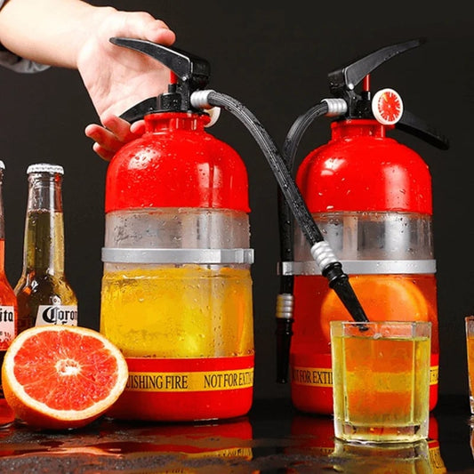 Populaire seau à bière en forme d'extincteur – Système de distribution à pression manuelle – Idéal pour les matchs en public et les soirées football 🍻⚽