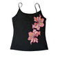 👚 50% OFF NOW! ✨ Slim Fit Spaghetti Strap Tank with Sequin Flower – Glamorous Detail, Soft Stretch & Perfect for Parties or Layering 💃