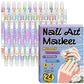 🎨Last Day 50% OFF💞50K+ SOLD!✨Dual-Tip Nail Art Marker Pen Set Quick‑dry, no UV lamp. Fine & brush tips. 12/24 vibrant colors. Easy DIY at home. No smudges, just art! 💅🖌️