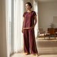 ☀️Ensemble deux pièces décontracté pour femme avec bordures contrastées🔥