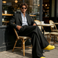👖⏳ PROMO LIMITÉE -50% ! Pantalon Homme Large – Silhouette Fluide, Tissu Haute Qualité, Minimaliste (Noir/Vert Olive/Blanc, S-2XL)