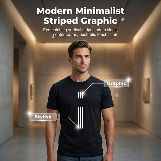 T-shirt à col rond imprimé pour homme
