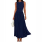 Robe élégante pour femme à taille froncée avec poches