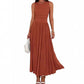 Robe élégante pour femme à taille froncée avec poches