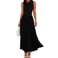Robe élégante pour femme à taille froncée avec poches