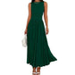 Robe élégante pour femme à taille froncée avec poches