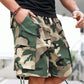 Men's Camo Cargo Shorts with Drawstring Waist