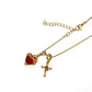 ✝️ 50 % DE RÉDUCTION ✨ Pendentif double Gold Faith – Chaîne réglable, savoir-faire exceptionnel & élégance sacrée – Un cadeau plein de sens pour les occasions spéciales 💛
