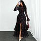 👗 50% DE RÉDUCTION 🌞 Robe maxi élégante à col montant & fente – Moulante, affinante & féminine – Idéale pour galas, mariages & occasions spéciales ✨