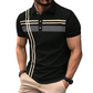 👕 Haut à col et manches courtes rayé pour homme 🌿