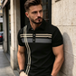👕 Haut à col et manches courtes rayé pour homme 🌿