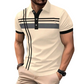 👕 Haut à col et manches courtes rayé pour homme 🌿