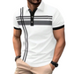 👕 Haut à col et manches courtes rayé pour homme 🌿