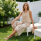 📢📢50% OFF !! ⏰Sleeveless Top & Printed Capri Pants Set