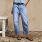 👖 50 % DE RÉDUCTION POUR UNE DURÉE LIMITÉE ! ✨ Jean court pour femme – taille haute, coupe large, style vintage ✨