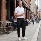 👖50 % DE RÉDUCTION🏃 Pantalon de survêtement de travail | Cordon de serrage à la taille · Polyester résistant · Jambes fuselées · Plusieurs poches