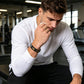 Bracelet pour homme en acier inoxydable avec croix