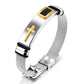 Bracelet pour homme en acier inoxydable avec croix