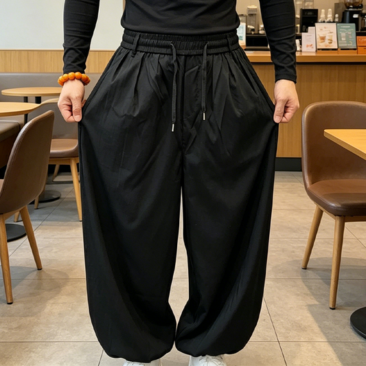 👖 50 % DE RÉDUCTION EN CE MOMENT ! 🌞 Pantalon sarouel d'été ample pour homme – En coton respirant, avec taille élastiquée et coupe décontractée – Idéal pour se détendre, faire du yoga ou lors des journées chaudes 🧘‍♂️