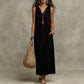 Robe longue sans manches pour femme
