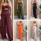 👗 Combinaison sans manches à jambes larges et découpes, avec nouage réglable dans le dos – Séduisante, fluide, sophistiquée 🌴