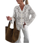 📢📢50 % DE RÉDUCTION !! ⏰Cardigan en maille crochetée à motifs floraux pour femme