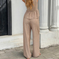 👕 50 % DE RÉDUCTION POUR UNE DURÉE LIMITÉE ! ✨ Ensemble femme composé d'un haut à rayures et col en V et d'un pantalon à jambes larges