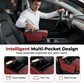 🚗Car Armrest Cushion,5-in-1 Center Console Cover with 2 Storage Bags Cup Holder, Tissue Box Slot, Phone Slot for Sedans, Car Accessories Interior Organizers