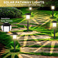 Lumière solaire d’extérieur étanche pour allée – Lot de 2 pièces