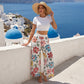 ❤️Pantalon palazzo à jambes larges et imprimé floral pour femme