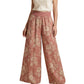 ❤️Pantalon palazzo à jambes larges et imprimé floral pour femme