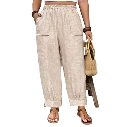 🎁2026 New Arrivals 50% OFF💥Women’s Cuffed Ankle Pants – Relaxed Fit, Elastic Waist, Solid Colors 🍂