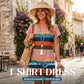 🌸👗 PROMO LIMITÉE 50% ! Robe d'Été Florale Boho – Coupe Midi Ample, Taille Grande (2XL-3XL), Tissu Doux, Parfaite pour Vacances & Confort Quotidien 🌞