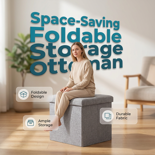 🛋️ LIMITED-TIME 50% OFF! ✨ Storage Cube with Padded Seat – Foldable, Multi-Function, Durable 🧸