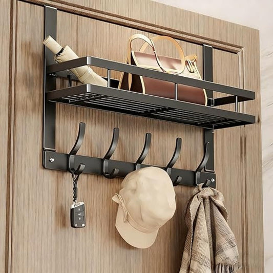 🔥Last Day Sale 50% OFF🔥Over The Door Hooks with Storage Basket
