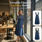 ✨💃Robe midi en jean à bretelles et boutons sur le devant pour femme