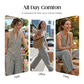 Women’s Striped Halter Top & Wide-Leg Pants Set