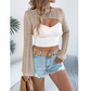 🧶 PROMO LIMITÉE -50% ! ✨ Boléro Crochet Femme – Ajouré, Manches Cloche, Crop 🌸