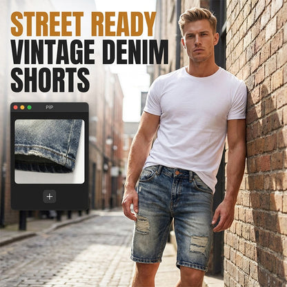 👖🔥Short en jean délavé vintage