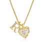 💎 PROMOTION LIMITÉE -50% ! 💥 Collier Chaîne Micro Pavé Lettres en Forme de Cœur – Pendentif Initial, Acier Titane, Ajustable ✨