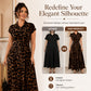 👗🐆Robe élégante à revers imprimée léopard pour femme
