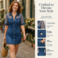 Mini Robe en Jean Dentelle Transparente Femme