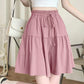 👗🏃Pantalon Jupe Taille Haute Femme Jambe Large Volants Culottes