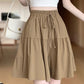 👗🏃Pantalon Jupe Taille Haute Femme Jambe Large Volants Culottes