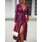 🍃🧵😌 LIMITED-TIME 50% OFF! Soft & Breathable Printed Shirt Dress – Premium Cotton Blend, Wrinkle-Resistant, Flattering A-Line – Ideal for All Seasons, Layer with Turtlenecks or Cardigans 🧥❄️