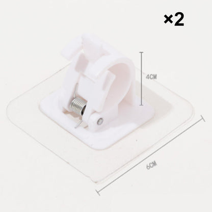 ✨🔥Special Offer: Drill-Free Adhesive Curtain Rod Brackets | Waterproof Stainless Steel Spring Clamp | Multipurpose Tension Pole Holder
