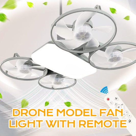 🌀🌬️3-Speed E27 Drone Model Fan Light with Remote