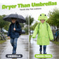 🐸 50% OFF! Kids Frog-Style Rain Poncho ☔– Waterproof, Lightweight & Backpack-Friendly