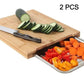 🔥While Supplies Last 50% OFF!🔪Wooden Cutting Board with Slide-Out Trays